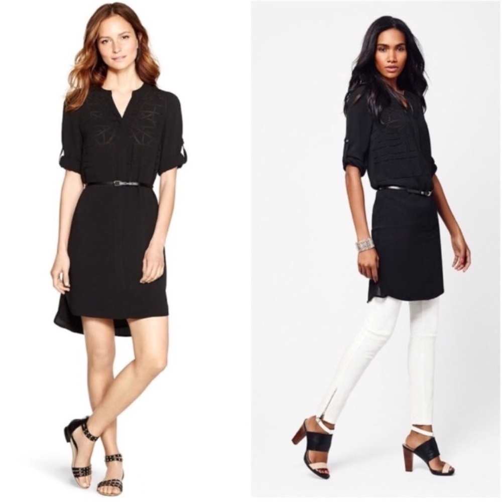 WHBM Laser Cut Shift Dress